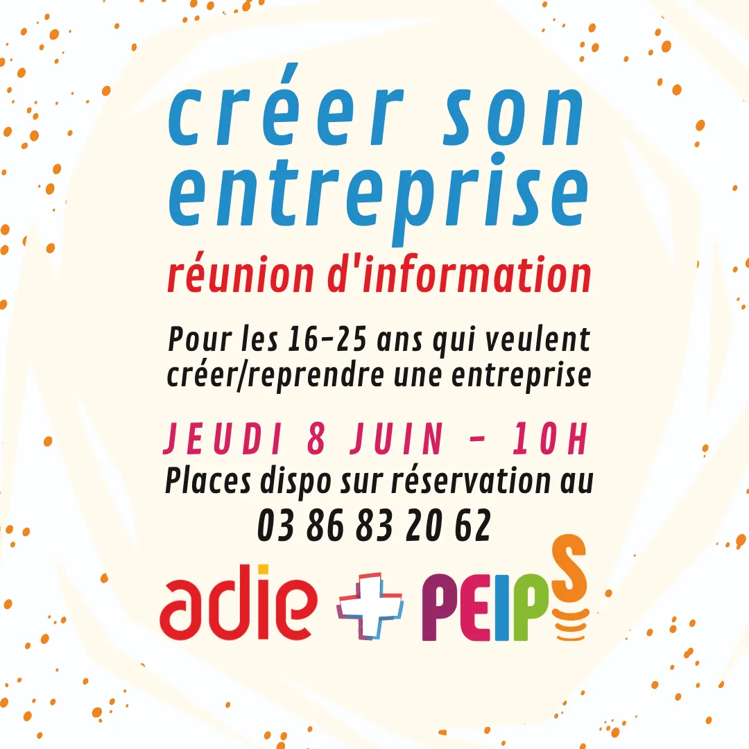 réunion d'information pour créer son entreprise avec le PEIPS et l'ADIE